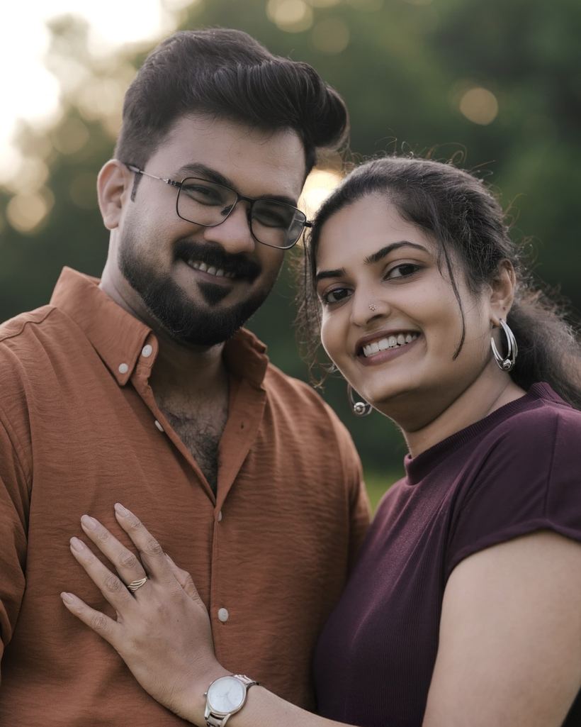 Meghna and Shimil smiling together